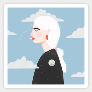 Space Girl Sticker